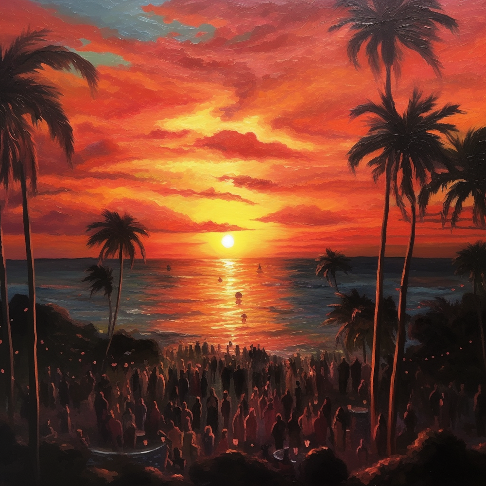 Spectacular Sunset Hues-Canvas-artwall-Artwall
