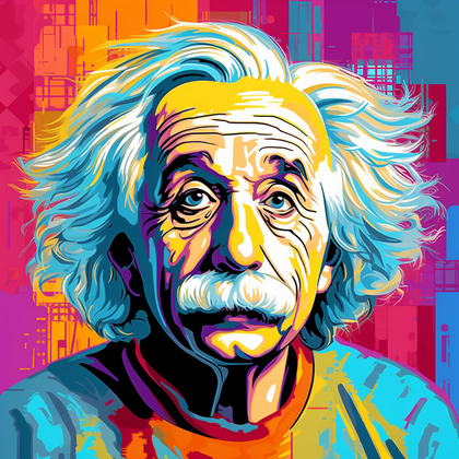 Einstein E=MC2-Canvas-artwall-20x20 cm-Unframe-Artwall