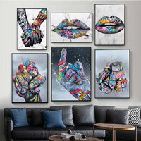 Tableau Pop Art "Graffiti Gloves"