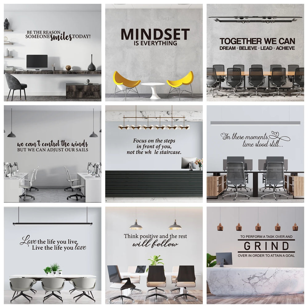 Stickers Muraux Motivants Imperméables - Citations Inspirantes pour Mur & Mobilier