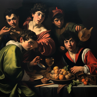 Vivid Caravaggio Awakening-Canvas-artwall-Artwall