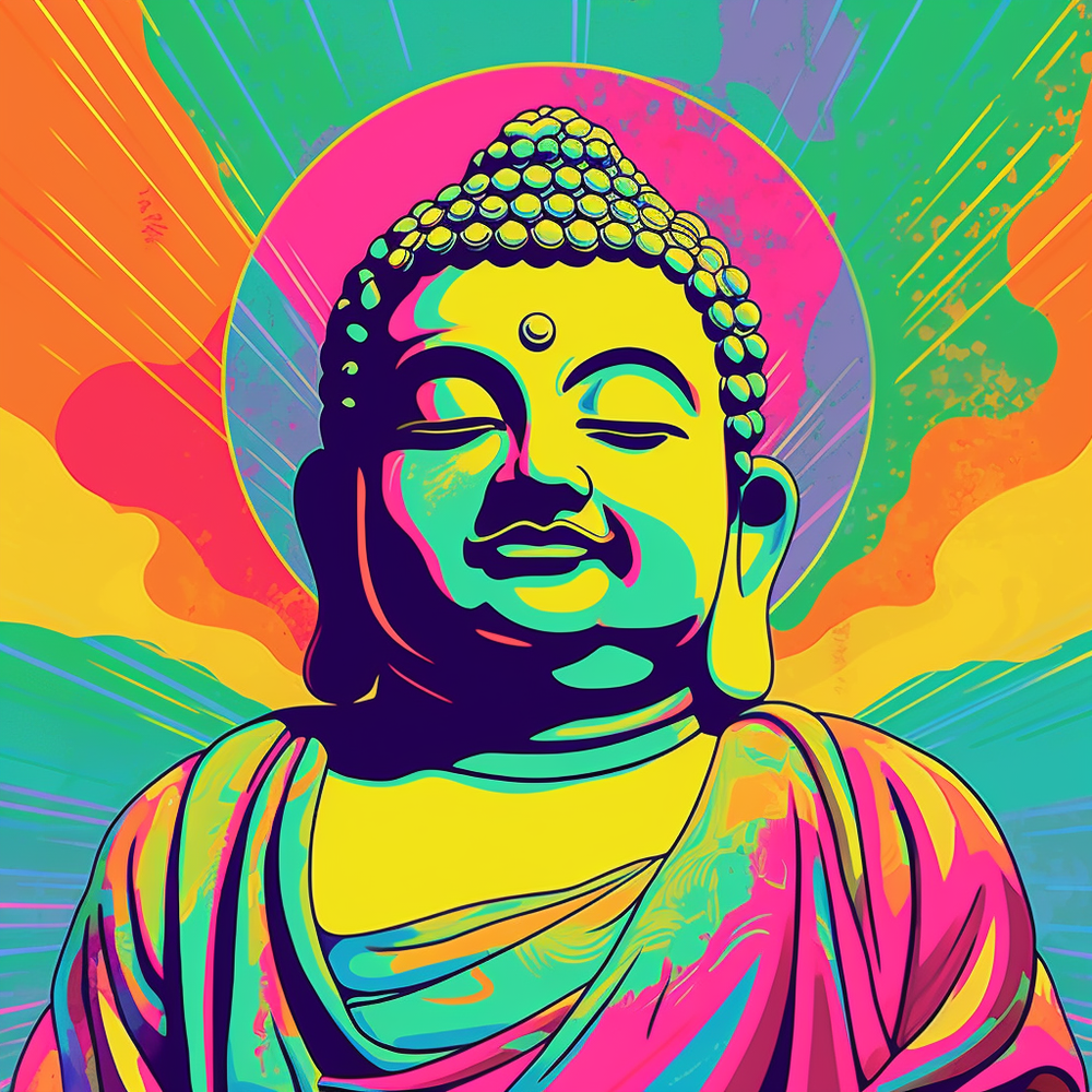 Buddha Pop Peace-Canvas-artwall-Artwall