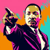 Martin Luther King memory fight-Canvas-artwall-Artwall