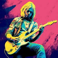 Kurt Cobain-Canvas-artwall-Artwall