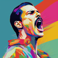 Freddie Mercury Popstar-Canvas-artwall-Artwall