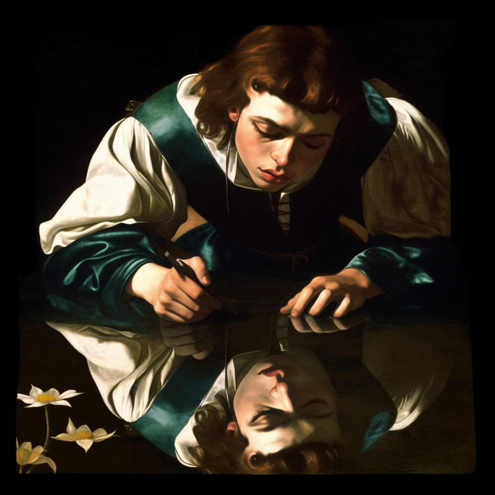Caravaggio's Luminous Intrigue-Canvas-artwall-Artwall