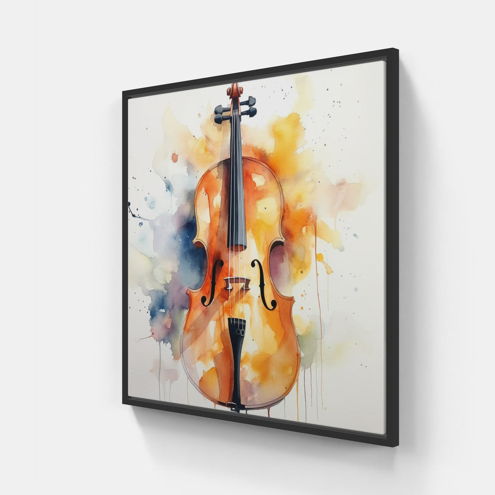 Timeless Violin Echo-Canvas-artwall-20x20 cm-Black-Artwall