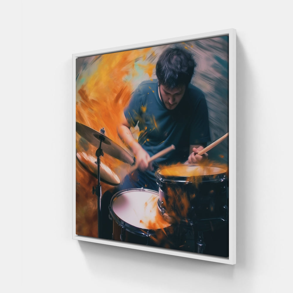 Melodic Drum Canvas-Canvas-artwall-20x20 cm-White-Artwall
