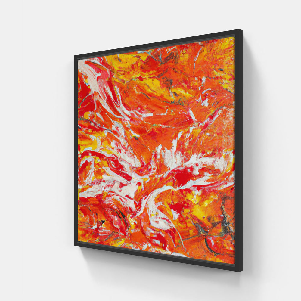 Orange peel dreams-Canvas-artwall-20x20 cm-Black-Artwall