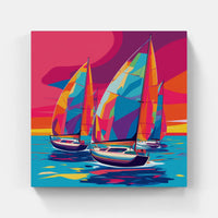 Seaside Escape Tranquil Boat-Canvas-artwall-Artwall