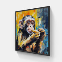 Spirited Monkey Canva-Canvas-artwall-20x20 cm-Black-Artwall
