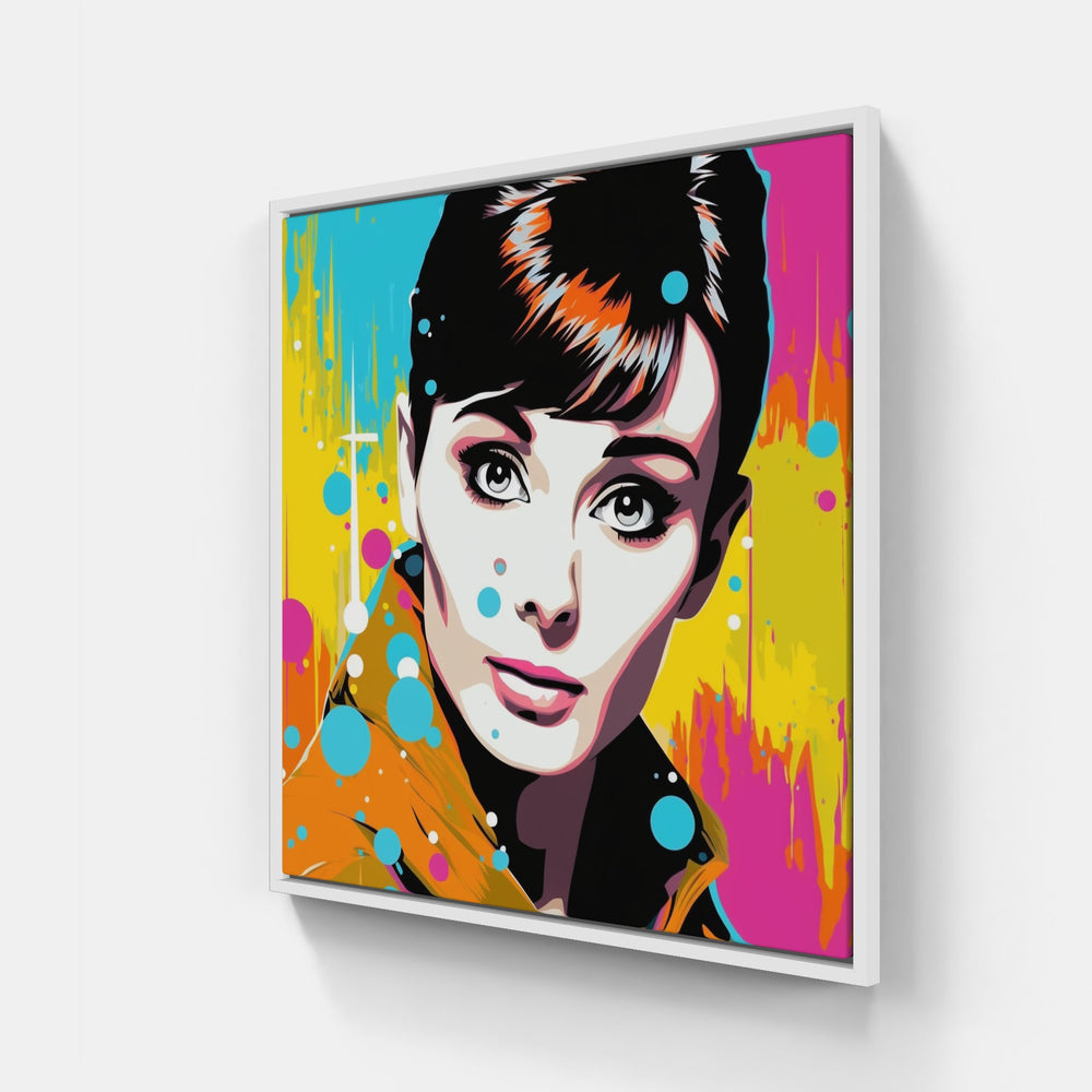 Audrey Hepburn memory-Canvas-artwall-20x20 cm-White-Artwall