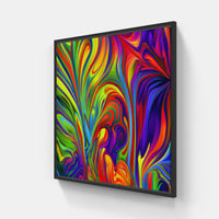 one step trippy-Canvas-artwall-20x20 cm-Black-Artwall