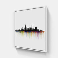 Urban Skyline Splendor-Canvas-artwall-20x20 cm-White-Artwall