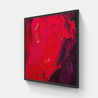 Red rising sun-Canvas-artwall-20x20 cm-Black-Artwall