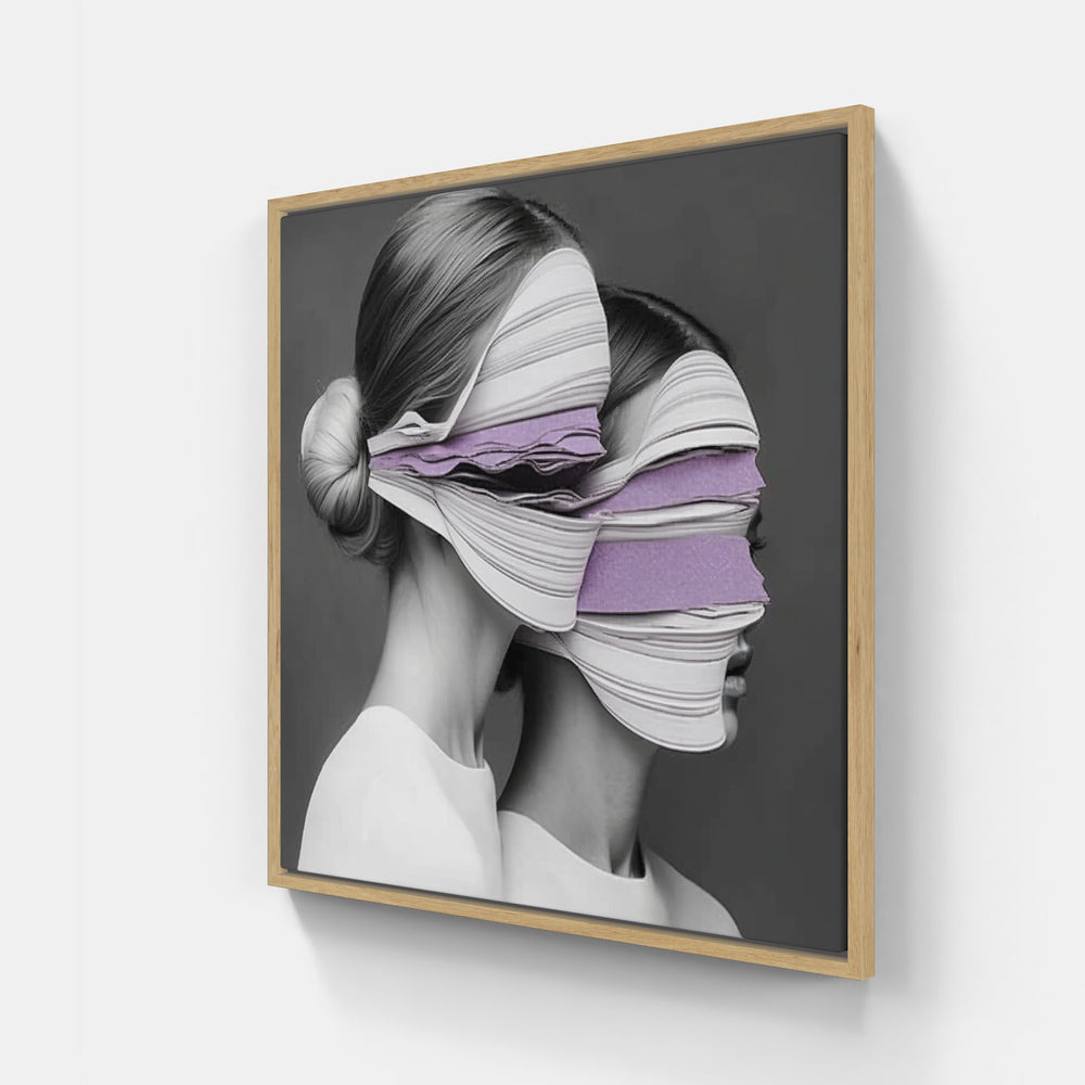 Free-Flowing Collage Fantasies-Canvas-artwall-20x20 cm-Wood-Artwall