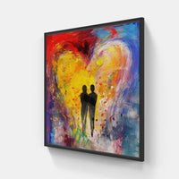 Heartfelt Unity Harmony-Canvas-artwall-20x20 cm-Black-Artwall