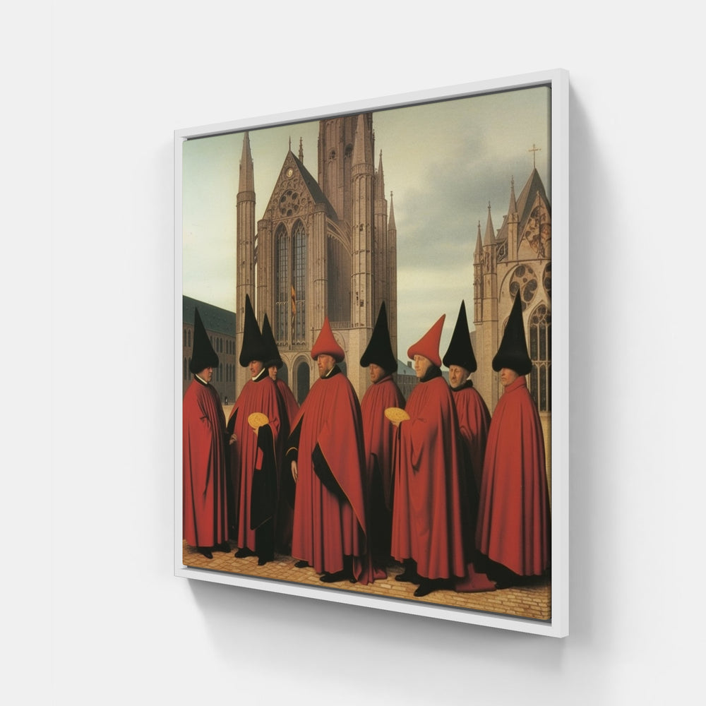 Van Eyck's Renaissance Magic-Canvas-artwall-20x20 cm-White-Artwall