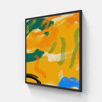 Yellow sunshine bright-Canvas-artwall-20x20 cm-Black-Artwall