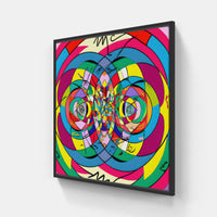 lost in space trippy-Canvas-artwall-20x20 cm-Black-Artwall