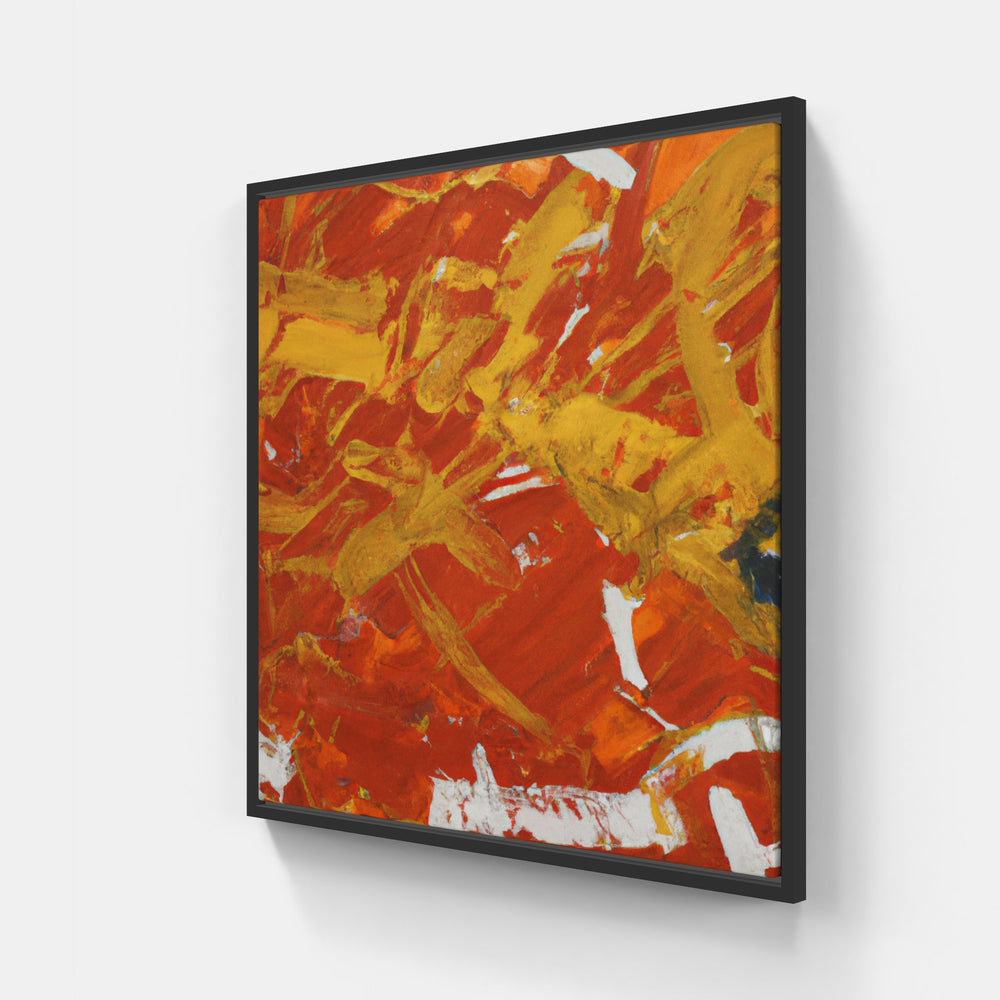 Orange sunrise heat-Canvas-artwall-20x20 cm-Black-Artwall