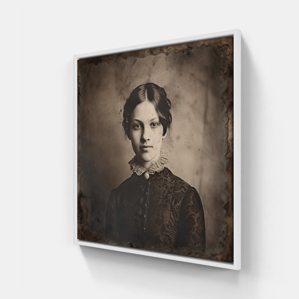 Enigmatic Daguerreotype Whispers-Canvas-artwall-20x20 cm-White-Artwall