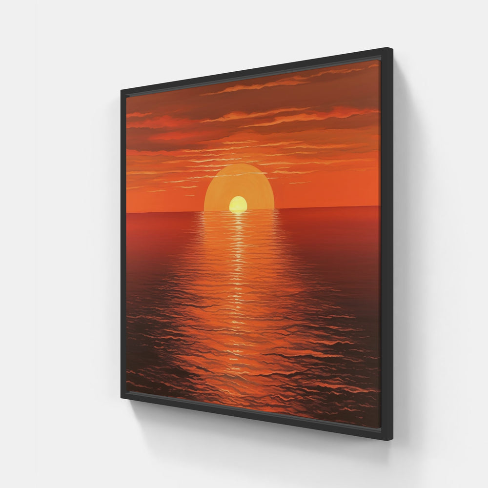 Breathtaking Sunset Majesty-Canvas-artwall-20x20 cm-Black-Artwall