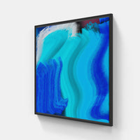 Sky Blue Blanket-Canvas-artwall-20x20 cm-Black-Artwall