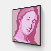 Pink sweet blossom-Canvas-artwall-20x20 cm-Black-Artwall