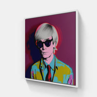 Andy's Iconic Pop Fusion-Canvas-artwall-20x20 cm-White-Artwall