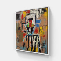 Basquiat's Colorful Universe-Canvas-artwall-20x20 cm-White-Artwall