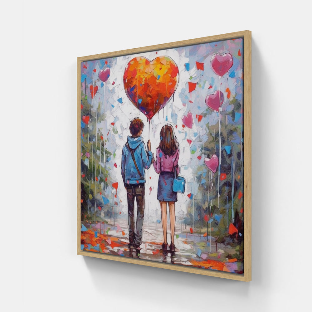 Blissful Heart Connection-Canvas-artwall-Artwall