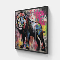 Lion Roar Growl Pride-Canvas-artwall-20x20 cm-Black-Artwall
