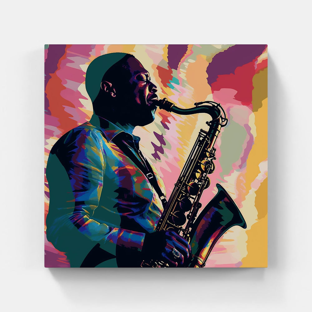 Rhythmic Saxophone Jazz-Canvas-artwall-Artwall