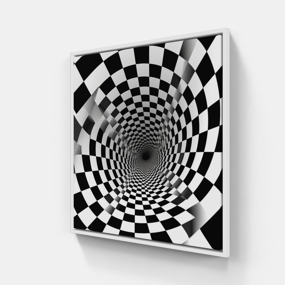 Reality's Illusory Veil-Canvas-artwall-20x20 cm-White-Artwall