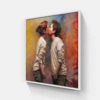 Romantic Affection Harmony Unity-Canvas-artwall-20x20 cm-White-Artwall