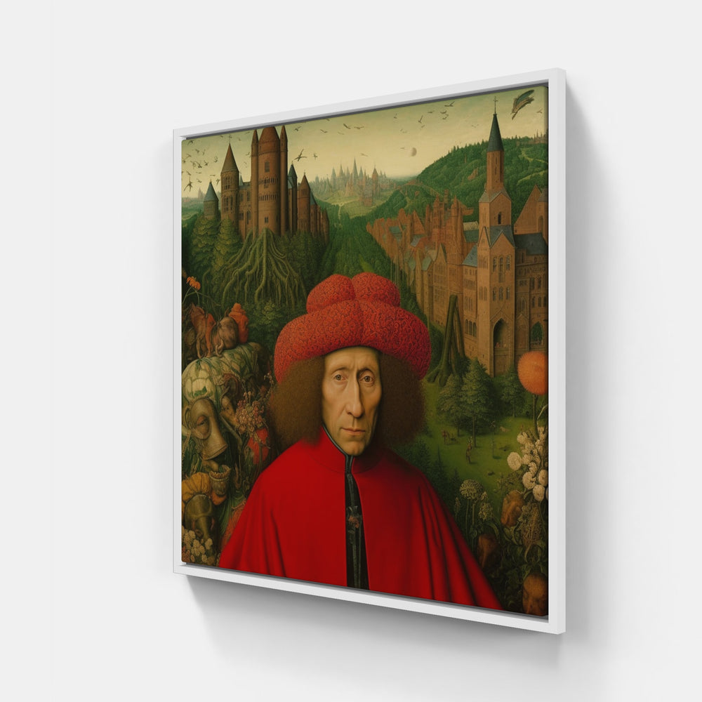 Mysterious Van Eyck Secrets-Canvas-artwall-20x20 cm-White-Artwall
