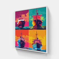 Nautical Escape Stunning Yacht-Canvas-artwall-20x20 cm-White-Artwall