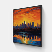 Artistic Skyline Vista-Canvas-artwall-20x20 cm-Black-Artwall