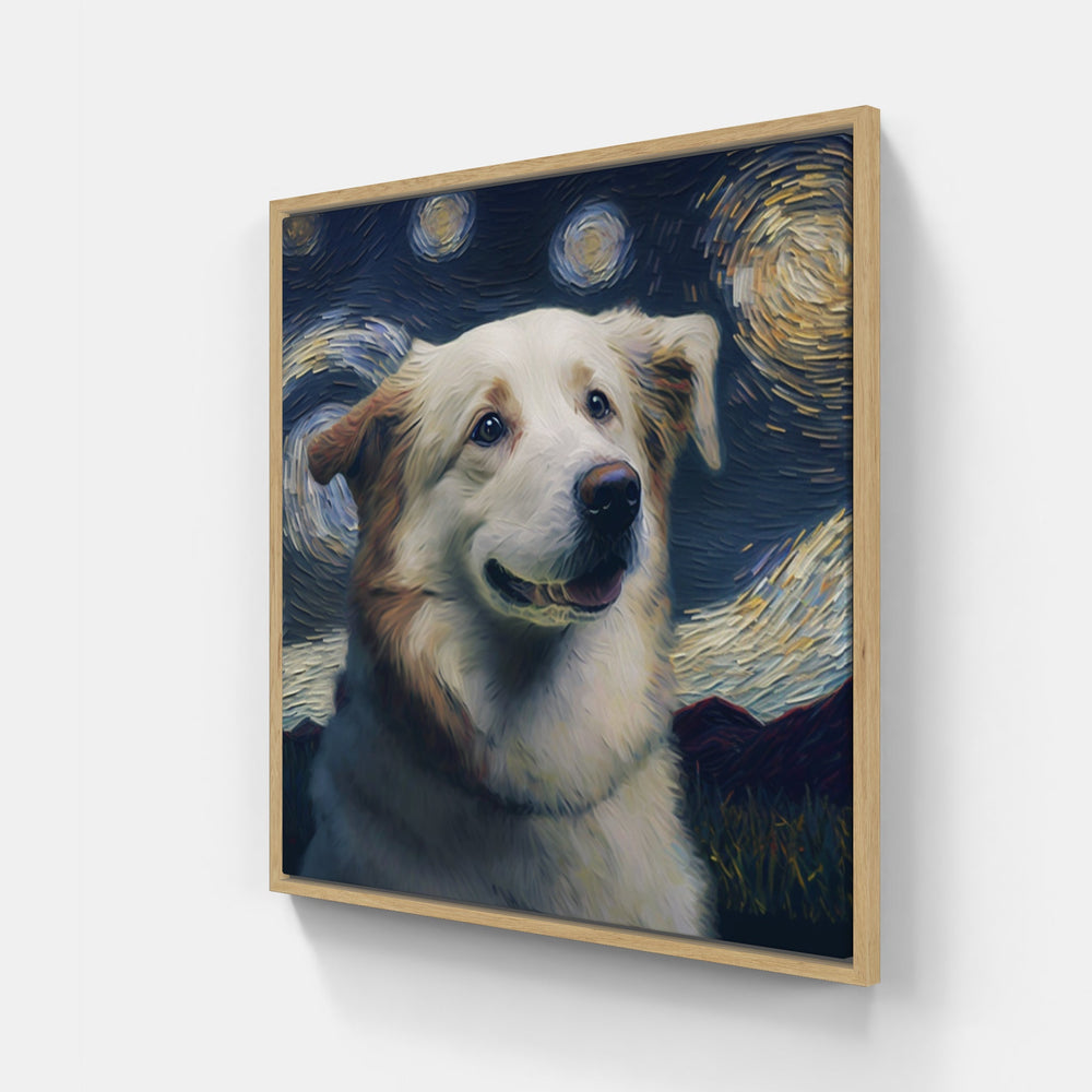 dog love peace joy-Canvas-artwall-20x20 cm-Wood-Artwall