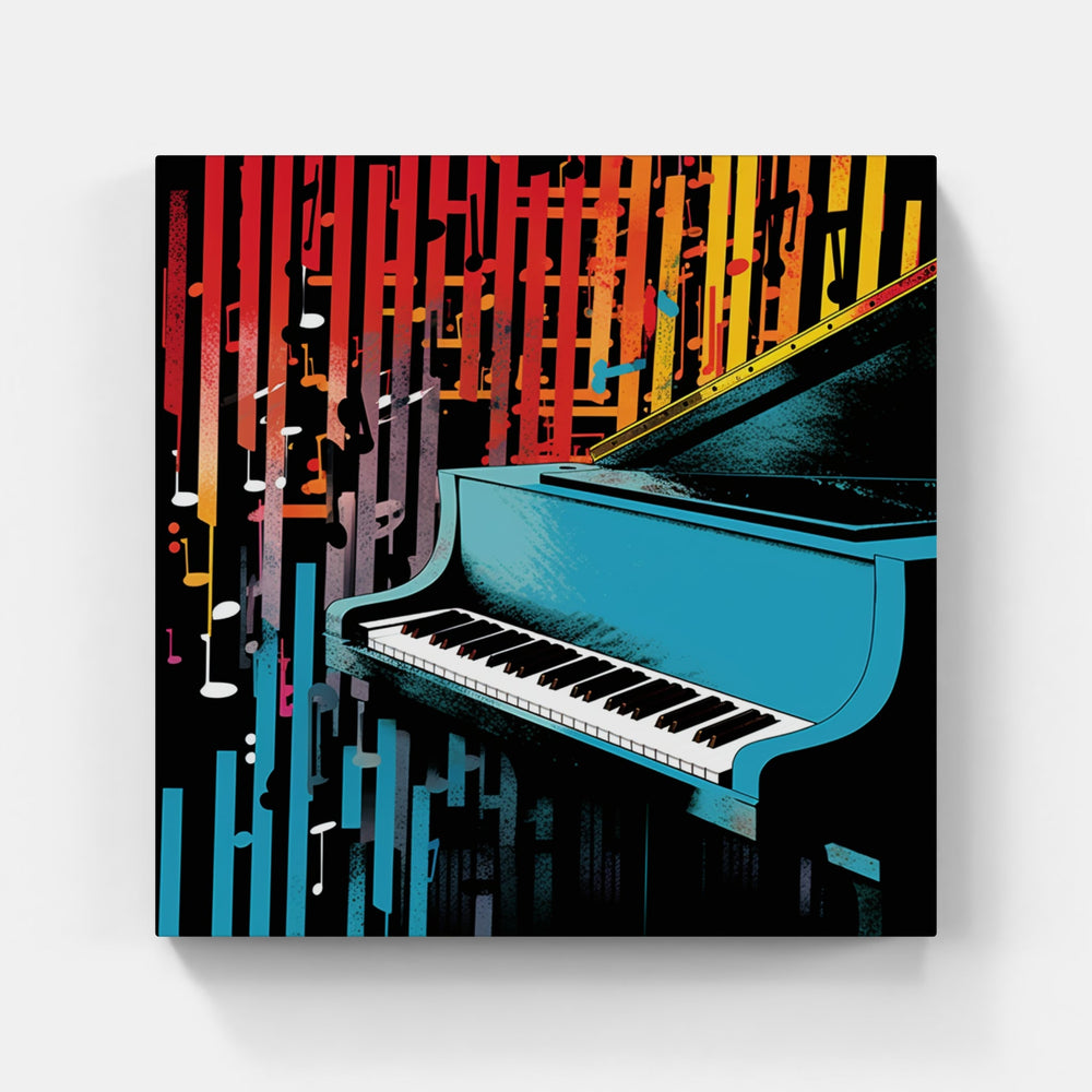 Musical Piano Portrait-Canvas-artwall-Artwall