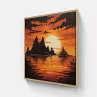 Golden Sunset Symphony-Canvas-artwall-Artwall