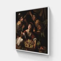 Intense Caravaggio Reverie-Canvas-artwall-20x20 cm-White-Artwall