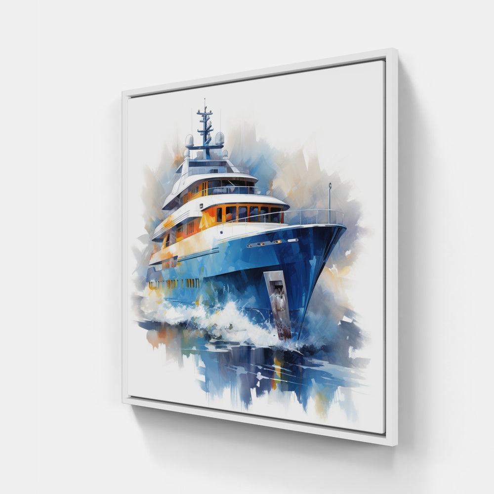 Midnight Sail Yacht Beauty-Canvas-artwall-20x20 cm-White-Artwall