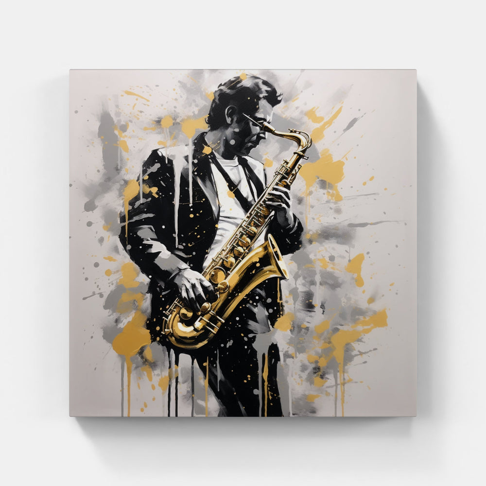 Eloquent Saxophone Artistry-Canvas-artwall-Artwall