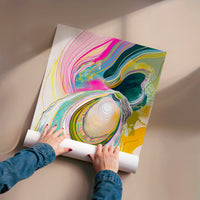 L'impression présentée en poster, sans encadrement, sur un mur neutre.