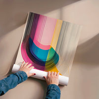L'impression présentée en poster, sans encadrement, sur un mur neutre.