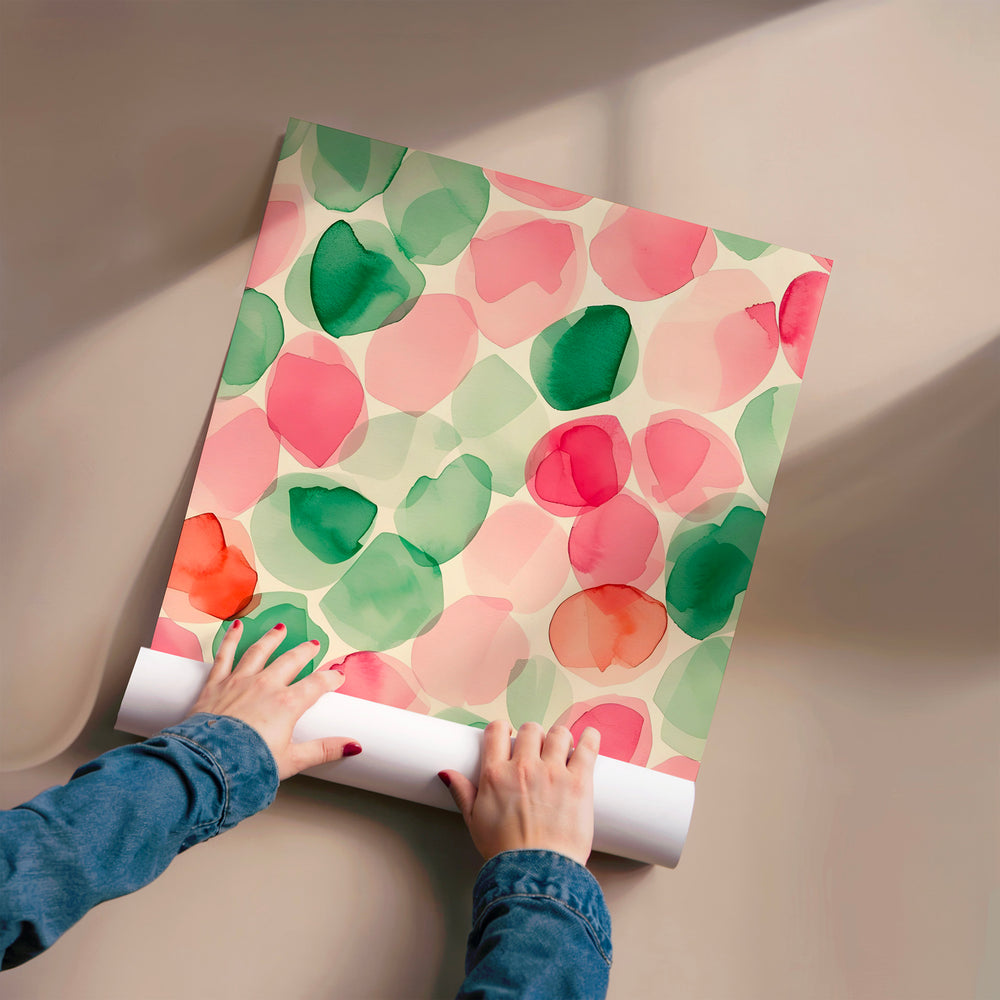L'impression présentée en poster, sans encadrement, sur un mur neutre.