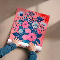 L'impression présentée en poster, sans encadrement, sur un mur neutre.