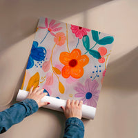 L'impression présentée en poster, sans encadrement, sur un mur neutre.